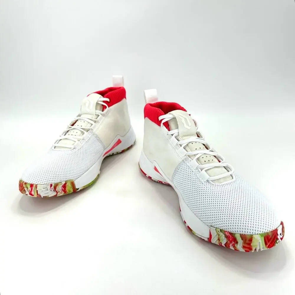 BB9312 Adidas Men Dame 5 All Skate Basketball Size 13 White Damian Lillard Shoes